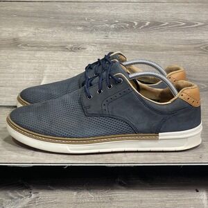 Johnston & Murphy Golf Shoes Mens 10M Navy Tan Leather Spikeless Hybrid McGuffey